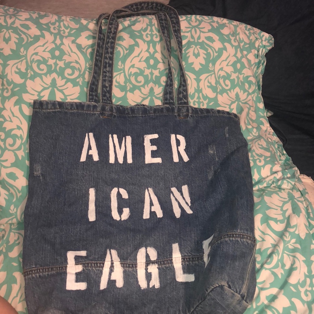 American Eagle denim tote